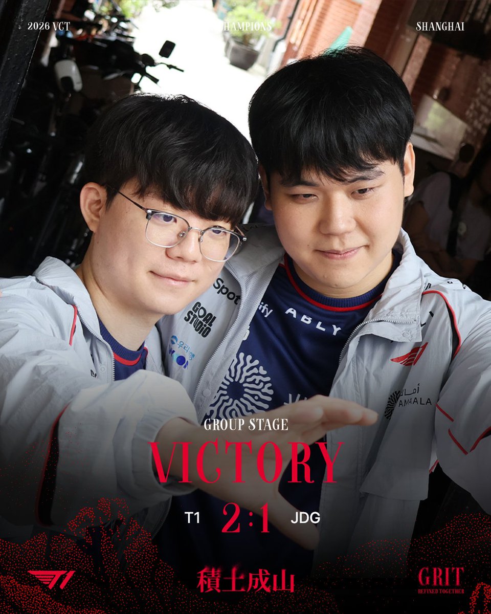 T1's tweet photo. MATCH RESULT : VICTORY

We will do our best in the next match as well.

#T1VALORANT #GRIT https://t.co/qYEiET7B35