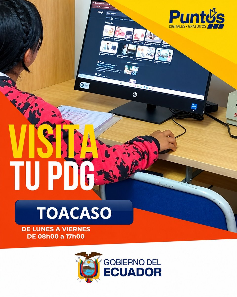 PDGToacaso's tweet photo. Punto Digital Gratuito Toacaso es un espacio creado para acercar la tecnología y los servicios digitales a nuestra comunidad.
Aquí puedes aprovechar herramientas y recursos tecnológicos para realizar tus actividades, aprender, investigar y fortalecer tus conocimientos digitales. https://t.co/ibgzXGR1Td
