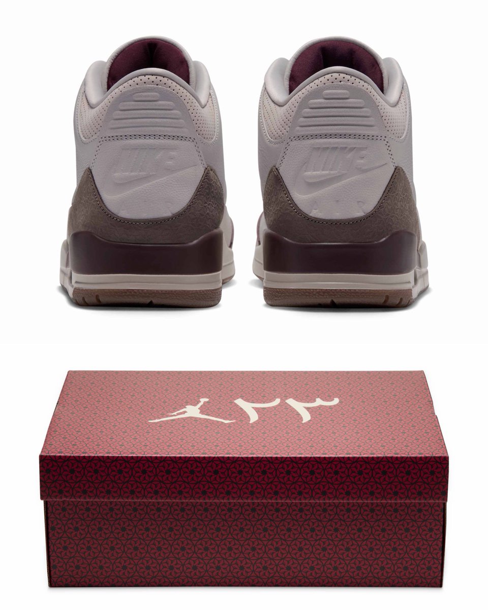 zSneakerHeadz's tweet photo. FIRST LOOK: 2026 Air Jordan 3 OG “Middle East” 👀👀 

Featuring “٢٣” (23) detailing throughout the entire shoe 🔥🔥 https://t.co/SzTvxs6Gr6