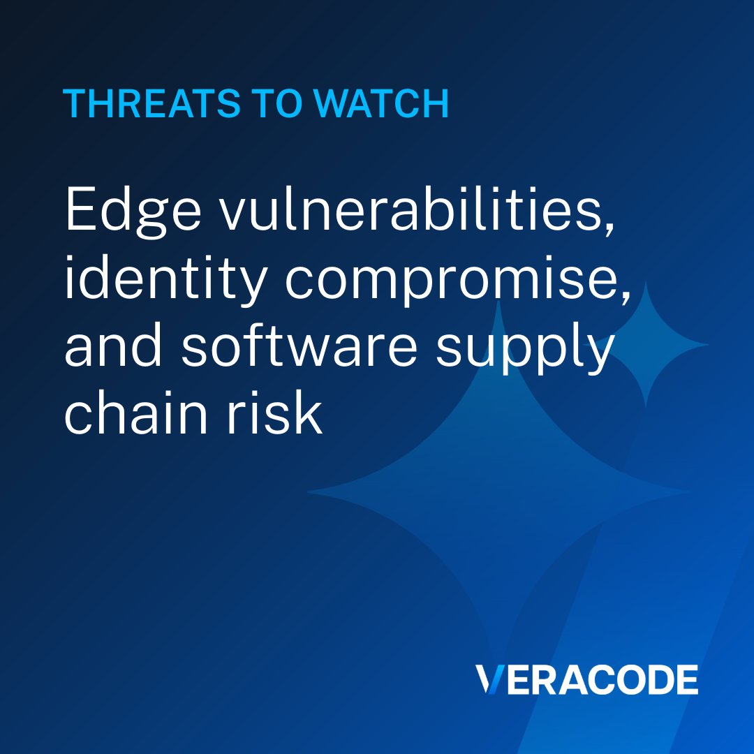 Veracode's tweet photo. This week’s CISO Exec Update: residual risk after the patch. Andrea Mazzarini covers edge exploits, identity attacks, CI/CD risk, and what CISOs should prioritize now: https://t.co/RUOrul6R2Z https://t.co/izmKE5Sp8c