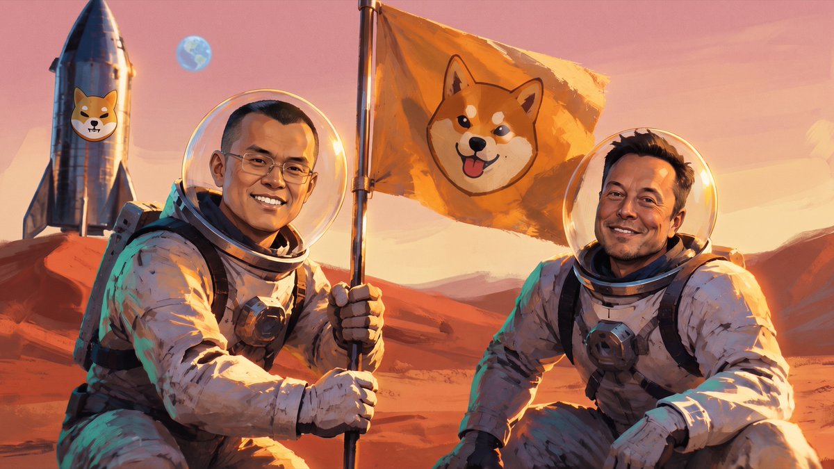 Foundercitygame's tweet photo. FounderCity side story is live: Elon on Line One.

2021: CZ suggests a name for Elon's coin, MarsCoin. Elon: "There will definitely be a MarsCoin!"

So we flew a Doge rocket to the Moon, then on to Mars, to deliver it.

It goes live in half an hour—that is, at 10:00 Beijing time.

Play free: https://t.co/IsXShFXd2j
A fan-made parody.