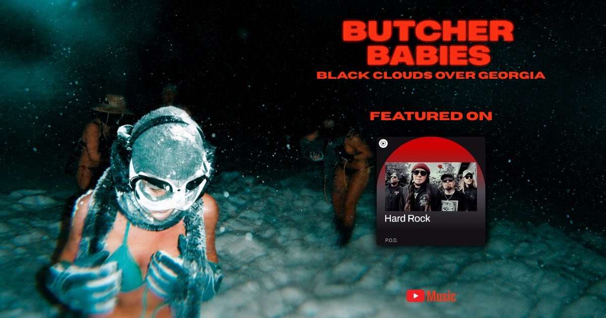 JudgeJuryMusic's tweet photo. Thank you @youtubemusic for adding “Black Clouds Over Georgia” 🤘 @butcherbabies @HeidiTheButcher https://t.co/6fArvfraLM