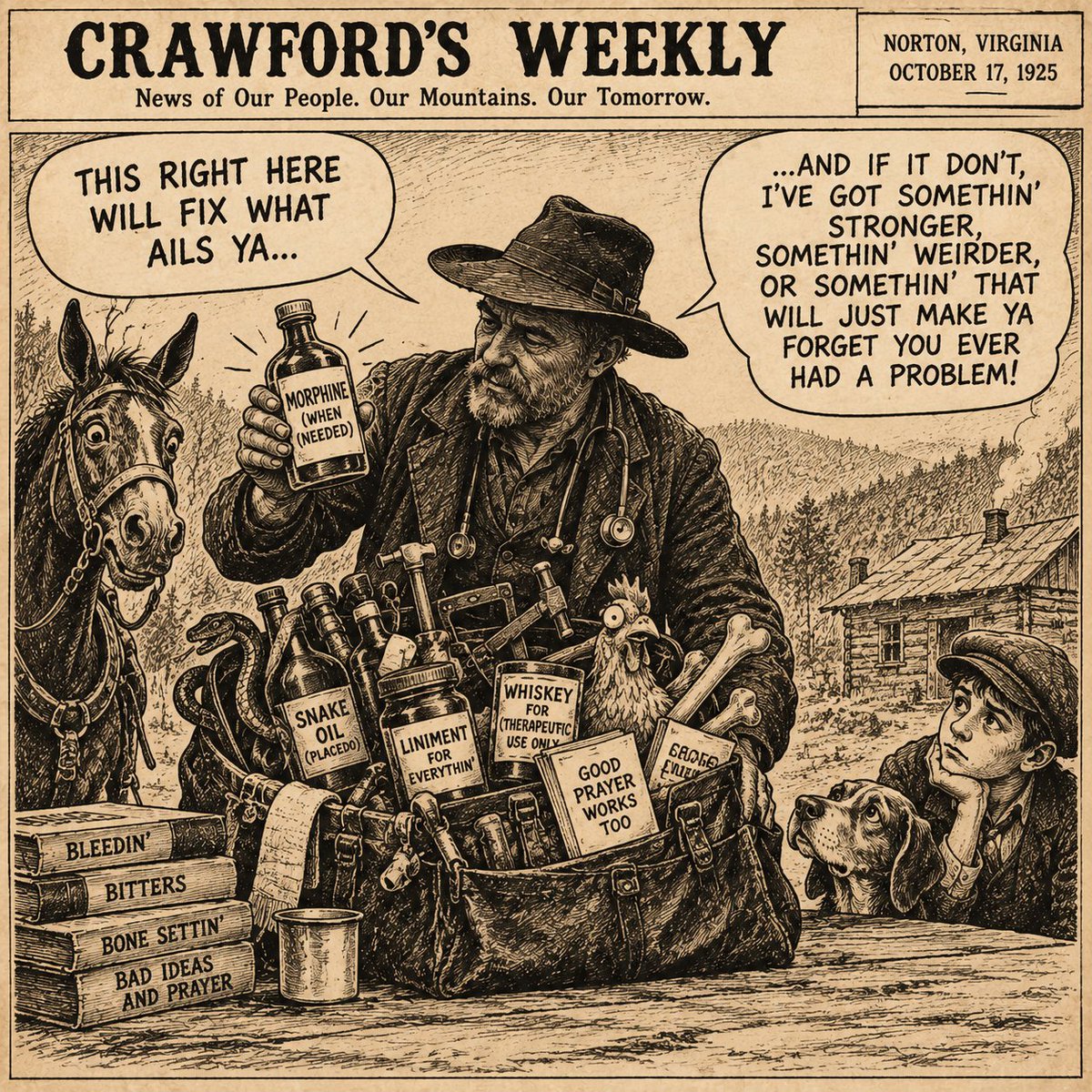 CrawfordsWeekly's tweet photo. Dear Observer of the News - Regarding those newfangled comical picture frames… you may be onto something.

Crawford’s Weekly proudly presents our first one below. If it gets the youngsters reading—and annoys a respectable adult or two—I’d call that journalism.

—T.B. Rattle https://t.co/5HlaenGRe7