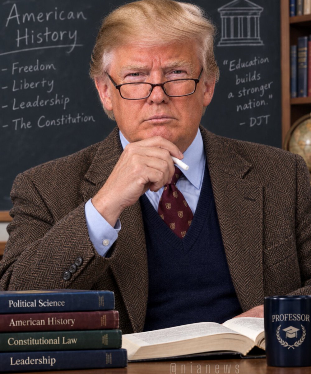 HazelLiaqa4848's tweet photo. If Trump weren't president, what profession would've suited him?

"An oxford Professor" cause he's intelligent, smart and has high IQ. https://t.co/zjuXvPSXrt