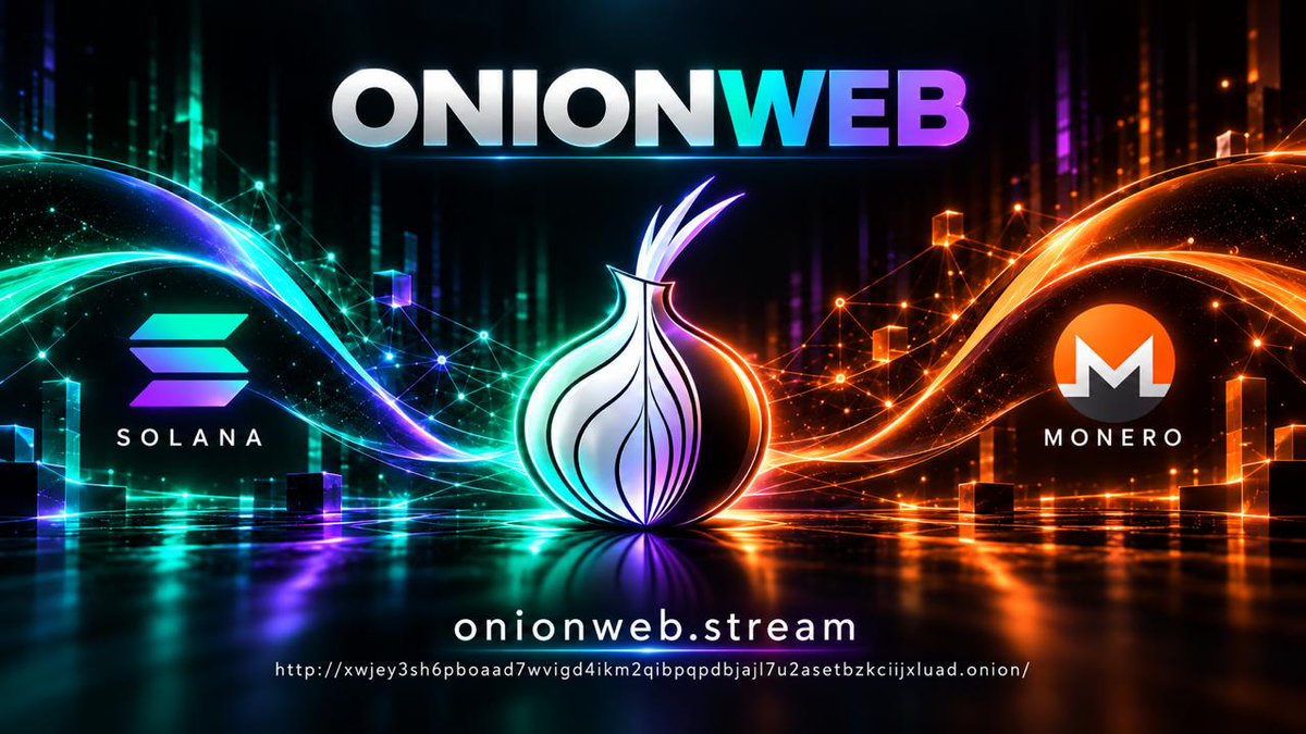 OnionWeb_'s tweet photo. OnionWeb connects the public web, Solana, Monero, and Tor in one place.

Launch a token, give the project a normal web presence, and automatically create a unique .onion site for it on the Tor network.

Same project. Two ways to access it.

 https://t.co/Zh4q1wwtUv 

https://t.co/6x5roXoreK