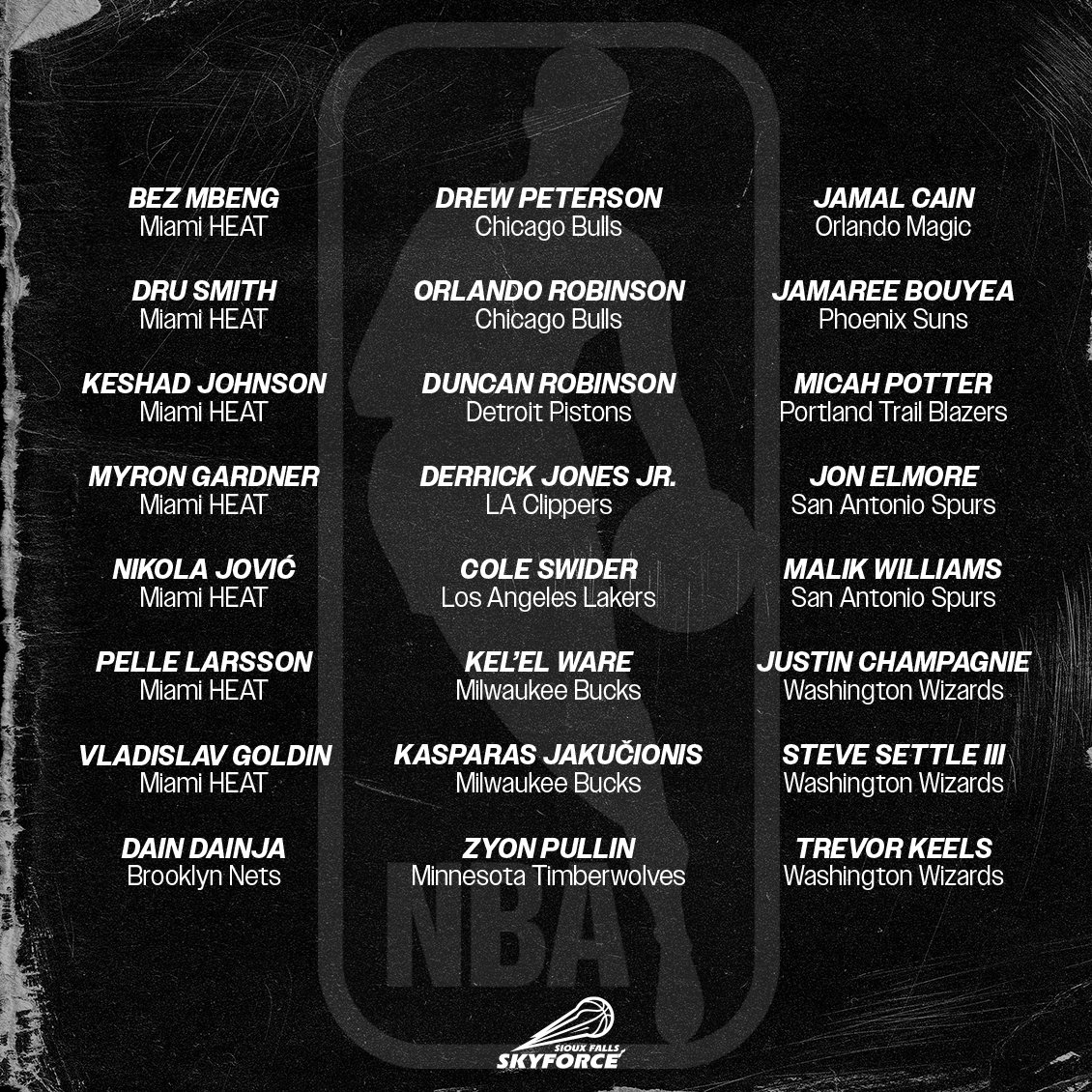 SFSkyforce's tweet photo. NBA Training Camp is underway 🏀

2⃣4⃣ #FORCEAlum are chasing their next opportunity. https://t.co/qdQ5OhXkzz