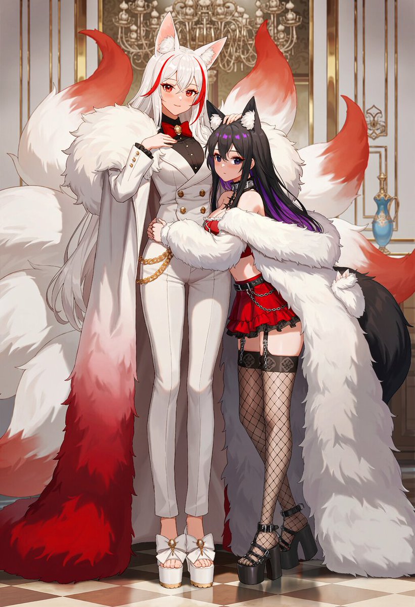 NyxVaryn's tweet photo. While I've not been the most talkative and I still get shy around her, I'm always happy to see @FoxAngeless when I get the chance

I'm lucky to have someone so kind and gentle protecting me and looking out for me while still letting me get up to mischief. https://t.co/ZiAU2iiCHi