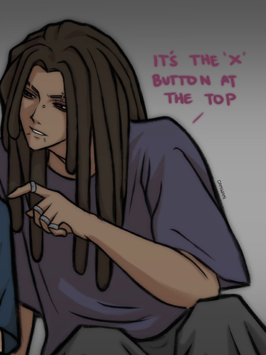 camii_wami's tweet photo. i love the concept of jabber being a nerd and teaching zanka how to play his little nerd games. 

also ty for 300 followers!! <3

#janka #gachiakuta https://t.co/6fc2JuGDgm