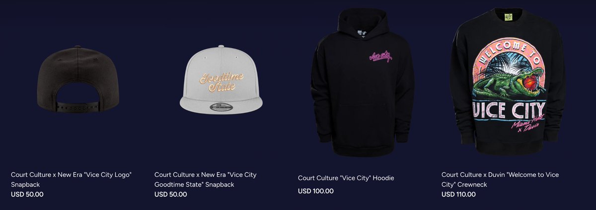 NotForYouIN's tweet photo. 🚨 NEW GTA 6 MERCH JUST DROPPED! 🌴🔥

Rockstar is expanding the Vice City collection with a whole lineup of GTA 6-inspired clothing and accessories.

👕 T-Shirts — $45–$55
🧥 Hoodie — $100
🧢 New Era Caps — $48–$50
👚 Crewneck — $110

Some of the designs include “Welcome to Vice City,” “I ❤️ Vice City,” “Goodtime State,” and classic Miami/Vice City-inspired artwork.

There are also collaborations with Duvin and New Era, giving the collection a proper 80s/90s Miami aesthetic.

And this appears to be only part of the upcoming GTA 6 merch lineup — Rockstar has already confirmed that more apparel and collectibles are coming to the Rockstar Store.

Which one are you buying? 👀