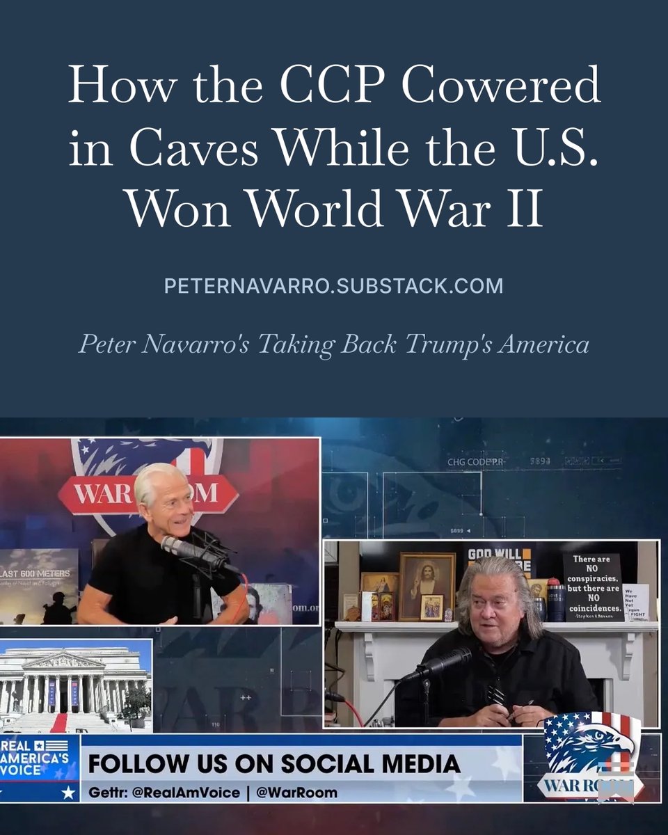 RealPNavarro's tweet photo. In World War II, the CCP—including Xi Jinping's father—hid like cowards from the Japanese.

Then the CCP attacked the Chinese Nationalists who had fought alongside the U.S.

Read more about it: https://t.co/uLrglYWWXS https://t.co/jUHuZDIhjN