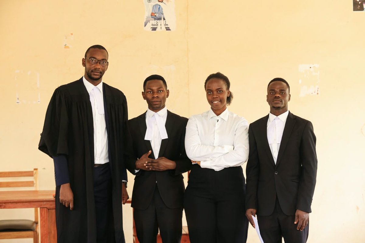 FHRI2's tweet photo. NOREC Fellow Mr. Xoliswa Mthunzi (far left) with participants after delivering judgment, at Bishop Stuart University Inter-Firm Moot Competition,2026.#KeepHopeAlive https://t.co/2No99ANvOW