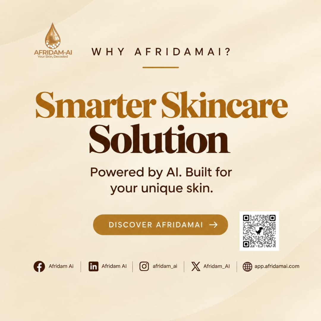 Afridam_AI's tweet photo. No two skin journeys are ever the same.
You deserve care that sees your skin, understands its depth, and gives you recommendations meant just for you.
No generic advice—just intelligent skincare built for your unique glow.
Discover the difference: https://t.co/7gdeXVZ8UA https://t.co/uPCUDT8wfx
