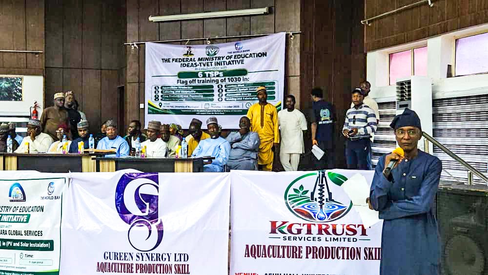 aid4vulnerable's tweet photo. Flagging Off a New Chapter in Skills Development!
A group induction ceremony for 6 Training Service Providers (TSPs) under the FME IDEAS TVET Initiative was held at the ASUU Hall, University of Maiduguri, officially flagged off the training of 1,030 trainees across various skills https://t.co/K1dl2YIstv