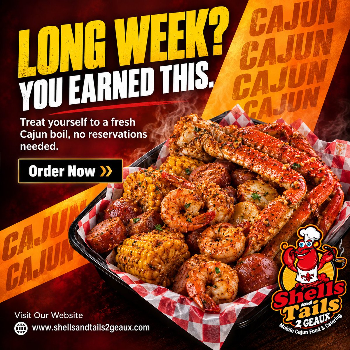 ShellsNTails2Go's tweet photo. Long week? You EARNED this! π¦π¦π€β¨
Order now on your favorite delivery apps:
π DoorDash
π Uber Eats
π Grubhub
Prefer pickup? Order directly on our website! π²
π 324 E. Beltline Rd., DeSoto, TX
π 817-371-1947
π https://t.co/dekY8vB9IV
#ShellsAndTails2Geaux https://t.co/F2vgfA7T25