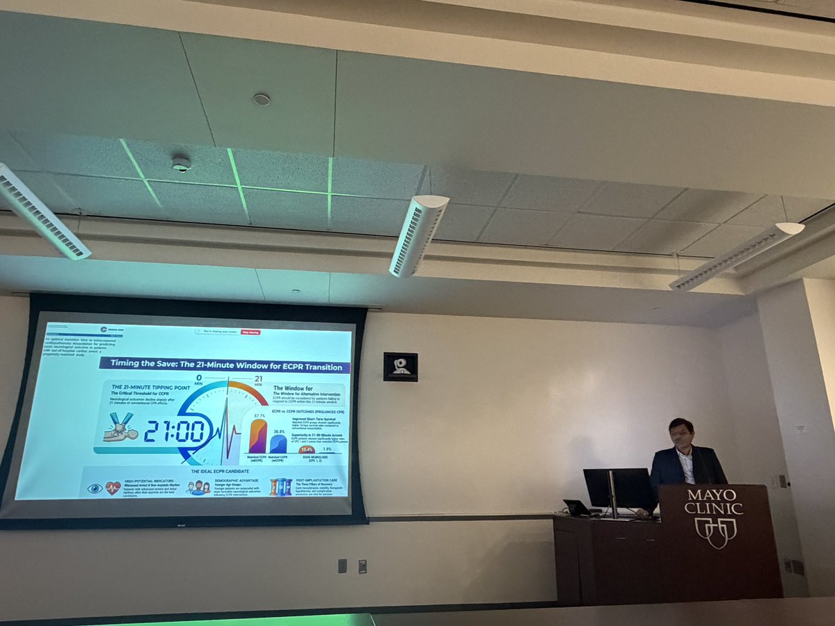 KalagaraHari's tweet photo. #ECPR 
An enlightening and great talk by  @KrKrramanathan on ECPR 🫀 !
Sustainable ECPR systems … How to get it right ? @MayoClinic 
Timing, selection, barriers, cost and many more ! @MayoClinicCCM @pkguru10 @sanjayCCM @AndreFGosling @pandompatam @Srivatsa34 @pmgjones @SCCM https://t.co/MuxWGqCtxN