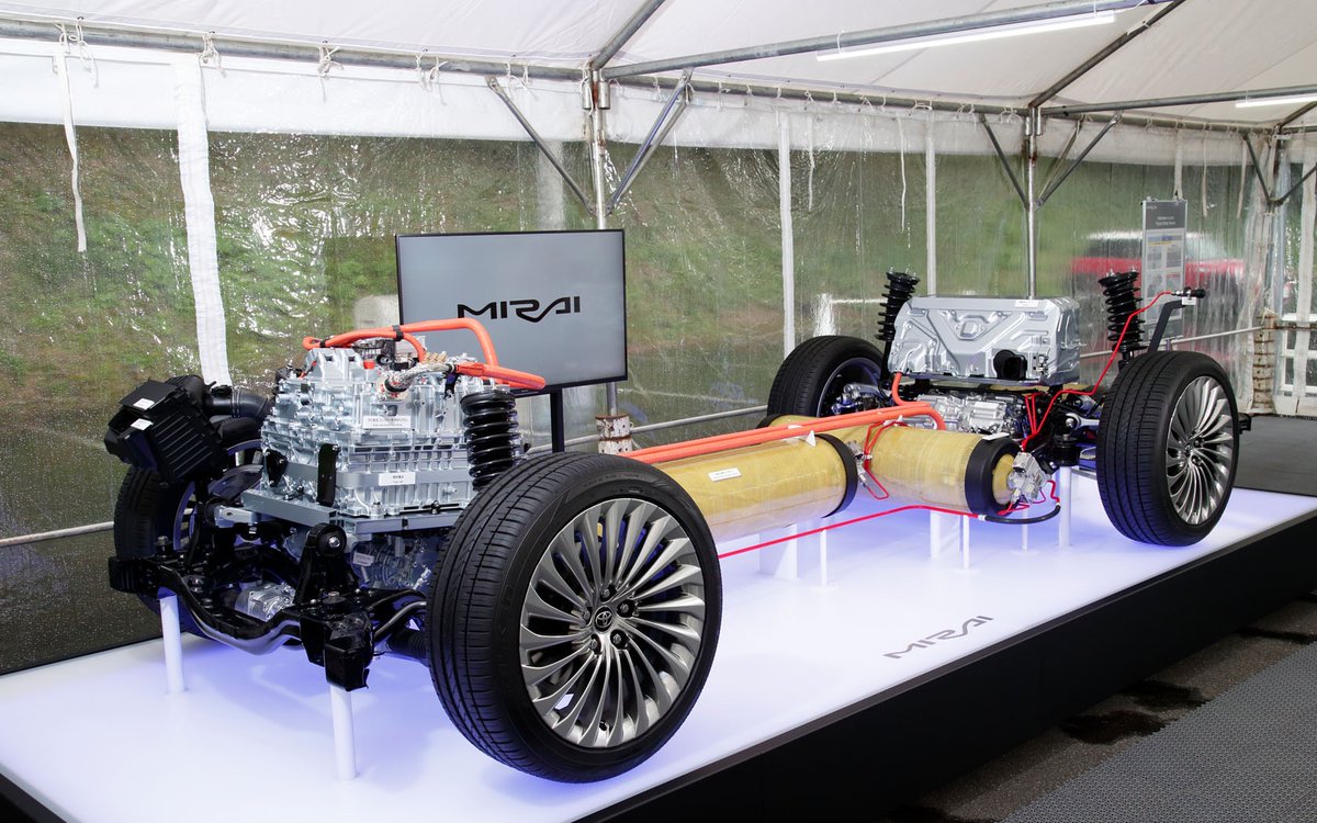 TechOperator's tweet photo. “Toyota will make EV batteries obsolete when it starts producing hydrogen-cell vehicles next year”.

- Toyota fans ahead of the release of the Toyota Mirai, a mass-produced hydrogen fuel cell vehicle, in 2014 https://t.co/78QbFko8j3