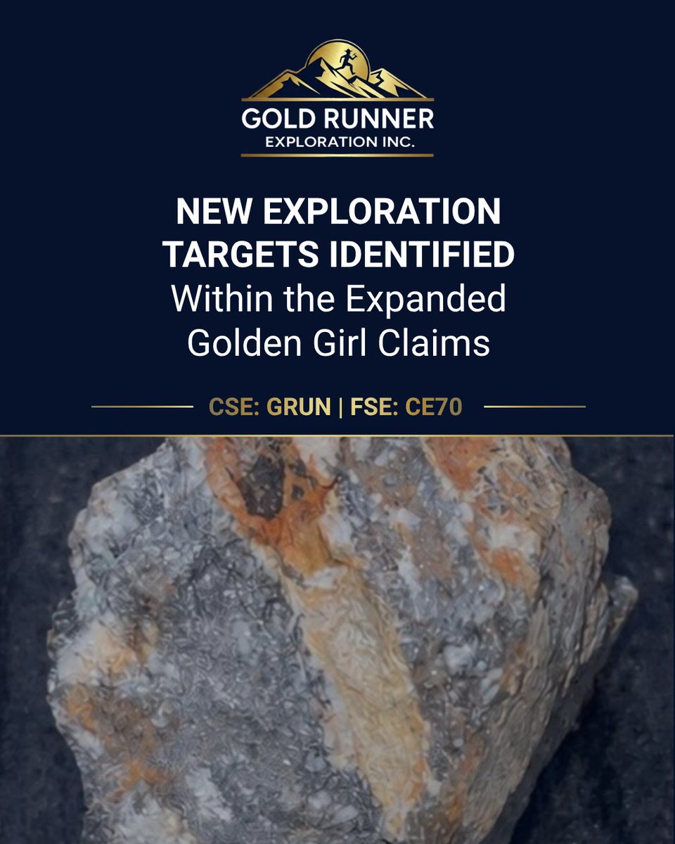 GoldRunnerexp's tweet photo. Gold Runner Exploration has identified multiple new exploration targets within the expanded Golden Girl claims, with the help of the recently concluded geophysical survey.

For more details 👉 https://t.co/6Uhg6E0QwE
___
🇨🇦 CSE: $GRUN | 🇩🇪 FSE: CE70

#BCMining https://t.co/m45BcOrIIa