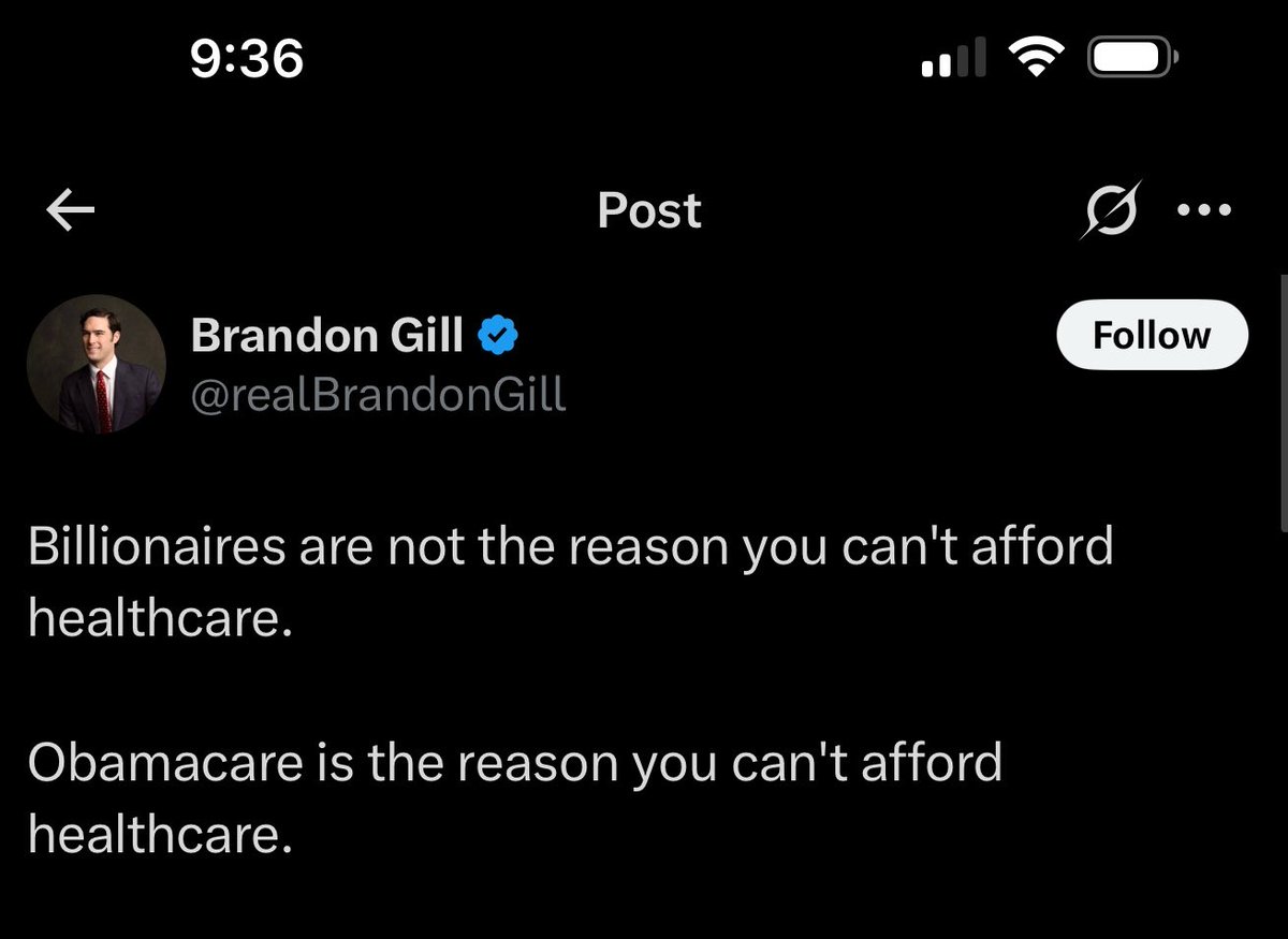 Sassafrass_84's tweet photo. Rep. Brandon Gill is right. Billionaires aren’t why you can’t afford healthcare. Obamacare is.
Before it, premiums were lower and deductibles were actually deductible. I paid about $2,000 out of pocket to have my baby. Try that now.
We don’t need another subsidy. We need real insurance reform.