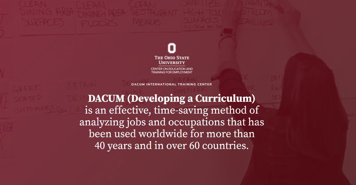 OhioState4Work's tweet photo. ⏱️ Spots are going quickly!
DACUM In-Person Institute – November 2026 

This 5-day intensive training is ideal for curriculum development, training coordination, and workforce development professionals!​

https://t.co/mI1E4E84zN
🗓️November 16-20, 2026
📍Columbus, Ohio, USA https://t.co/c8z2RAIOYf
