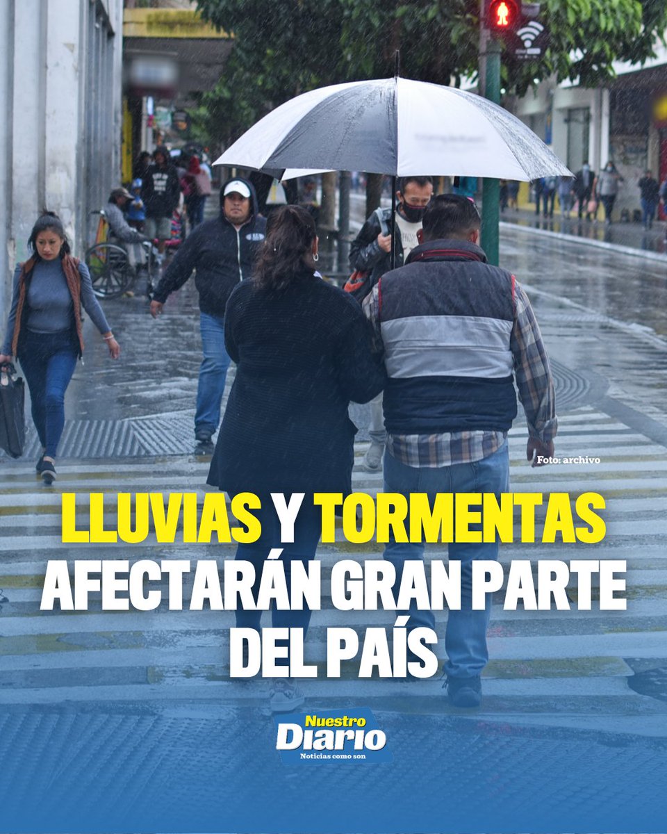 ⛈️ LLUVIAS Y TORMENTAS AFECTARÁN GRAN PARTE DEL PAÍS ⛈️ El INSIVUMEH pronostica un ambiente cálido y húmedo, con alta radiación solar durante la mañana y llu…