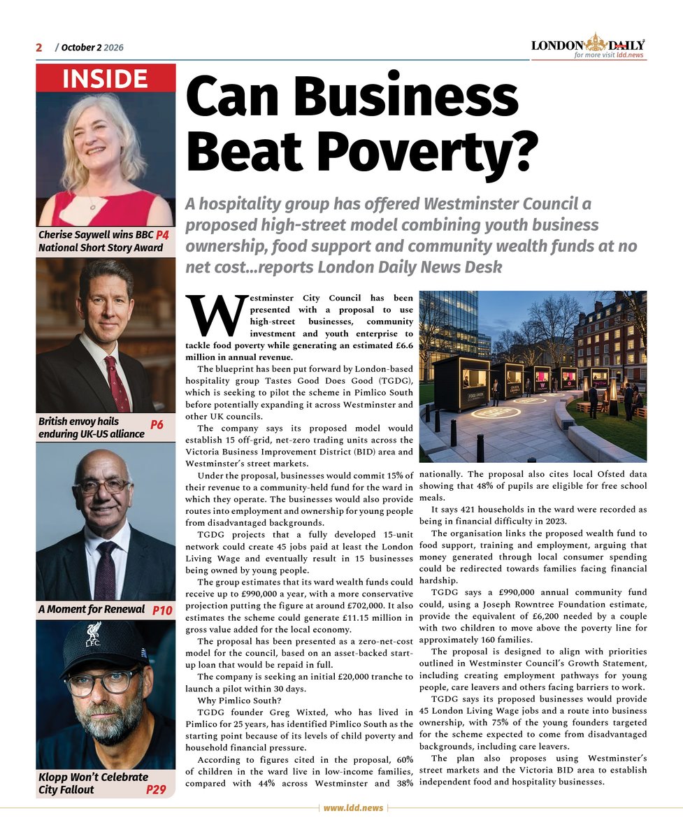 LDNDailyDigital's tweet photo. UK Boroughs to build more houses, Westminster Council to decide on a proposal to end poverty in the borough, tributes pour in for Esther Rantzen - London Daily Digital on WEEKEND. OCT 2, 2026 - Please click to read the full edition - https://t.co/3PF06yJaZG @londoncouncils https://t.co/DCynsf6jpD