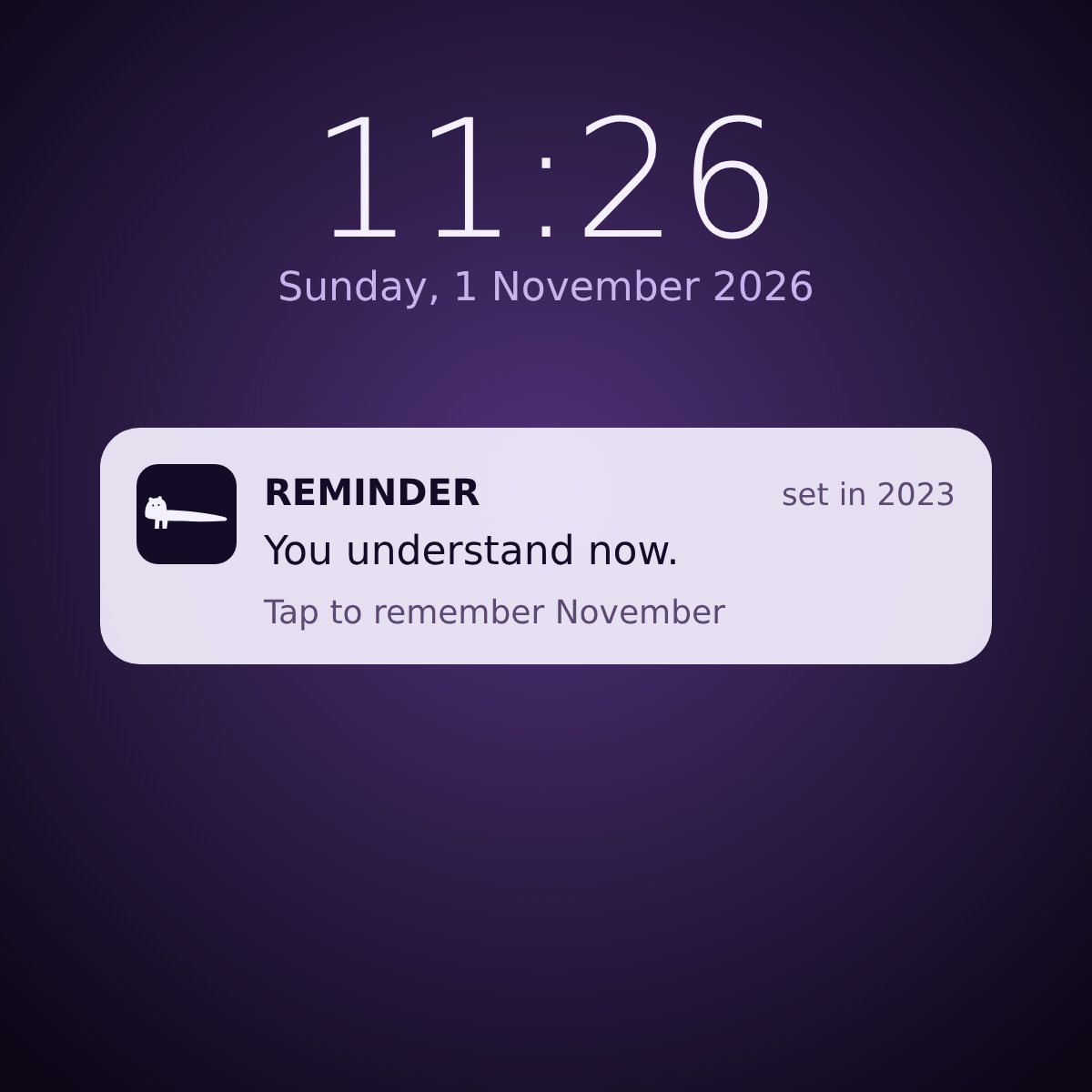 Nov26Bear's tweet photo. this notification is going to hit different in 30 days 🐻‍❄️ https://t.co/Yo8bwC9BQr