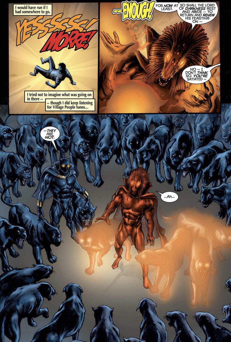 NYtellem's tweet photo. Before another Black Panther and Namor Doomed issue comes out.

Ima need writers: Ethan S.Parker &amp; Griffin Sheridan, 

to do their research on T’Challa and come to the understanding that fighting Doom, Mephesto, and Demons is nothing new to T’Challa the Black Panther! https://t.co/wg2xfV7nVm