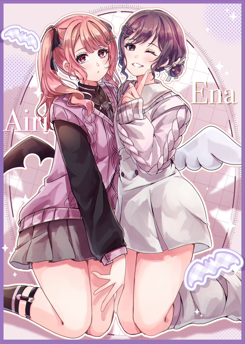 rimu_1112's tweet photo. 悪魔と天使
「「どっちが好きなの？」」
 #prsk_fa https://t.co/L4YyBNeJMB