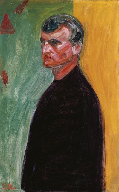 Daniela60305637's tweet photo. "Autoritratto" di #Edvard_Munch, pittore norvegese ascrivibile all'#Espressionismo.
Si trasferì in Germania dove trovò la giusta atmosfera per esprimersi al meglio, dipingendo la fragilità dell'uomo, egli amava definirsi  (pittore dell'animo). ❤️ https://t.co/AOqmNCgQxy