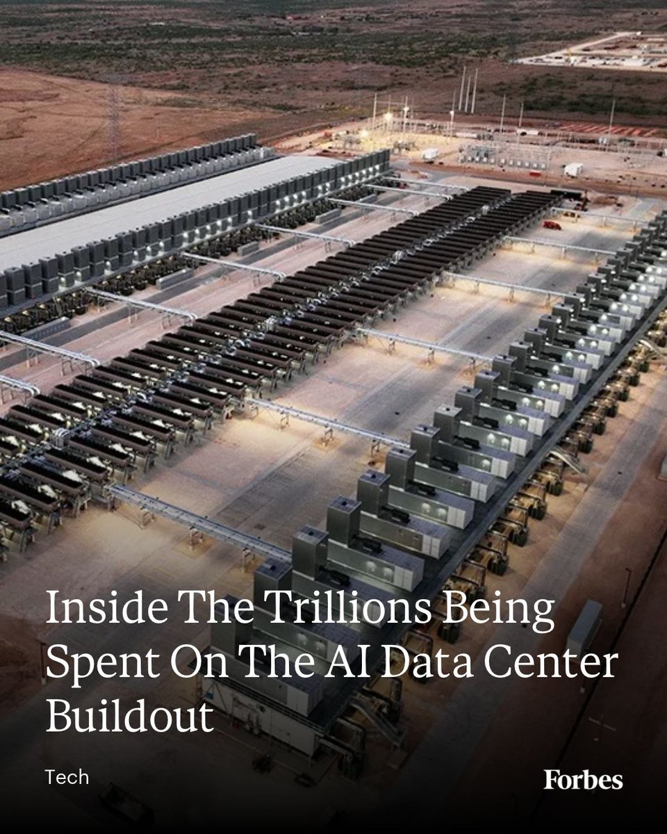 Forbes's tweet photo. The U.S. is racing toward an infrastructure boom that could cost upwards of $10 trillion and surpass the railroad mania of the late 1800s by as early as 2028. Here’s where all that money is being spent on land, power, water and cement—and who stands to benefit.
Read more: https://t.co/rTWE2ExALL
📸: Clayco