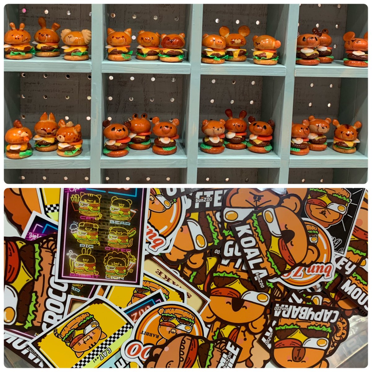 sushi_kingdom26's tweet photo. 10/11(日)はアニマーレ🍔‼️
動物×ハンバーガー『bunZOO』のイラスト雑貨&amp;粘土立体作品を中心に出展致します😊✨
ブース番号はこちら↓
4階　D15-16

#みんにゃでシェア8
#ニャンフェス24
#アニマーレ2 https://t.co/9nhATnEzbs