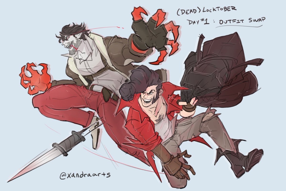 xandraarts's tweet photo. deadlocktober!

outfit swap between shiv n drifter 💖 https://t.co/5whw7TrVQX