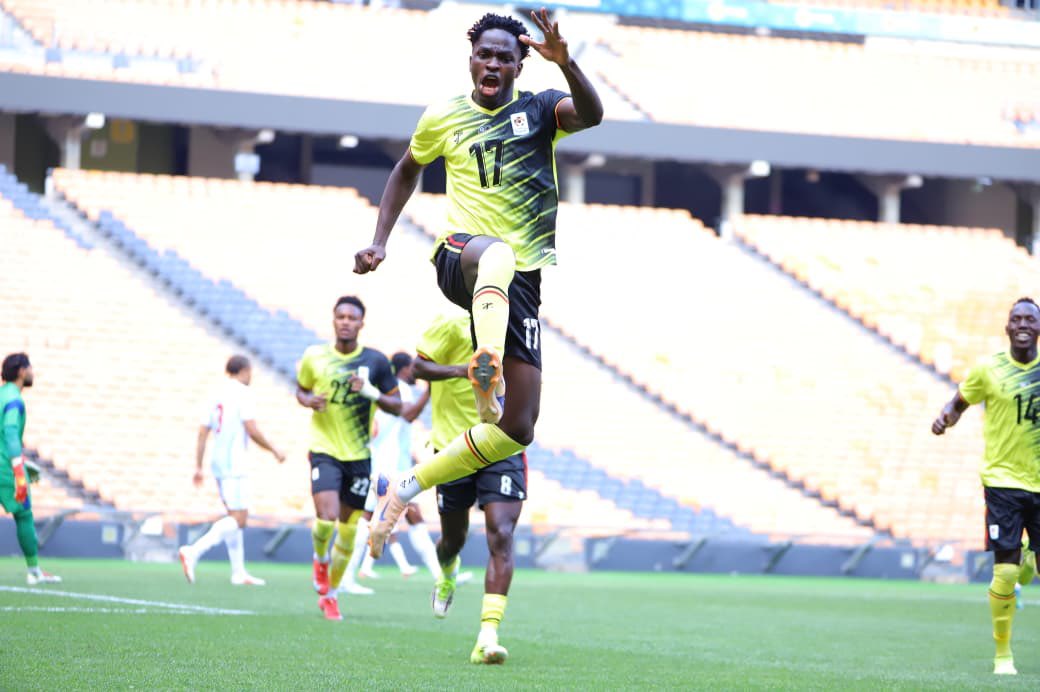 officialshiddy's tweet photo. James Bogere scores on his first full debut for the Uganda Cranes in a friendly match against the DRCโฆ another show from the star boy! A magnificent display after a fantastic world cup show
In Bogere we have a GEMโ
#FUFA
#ExploreUganda https://t.co/0MQ6hUKTUP