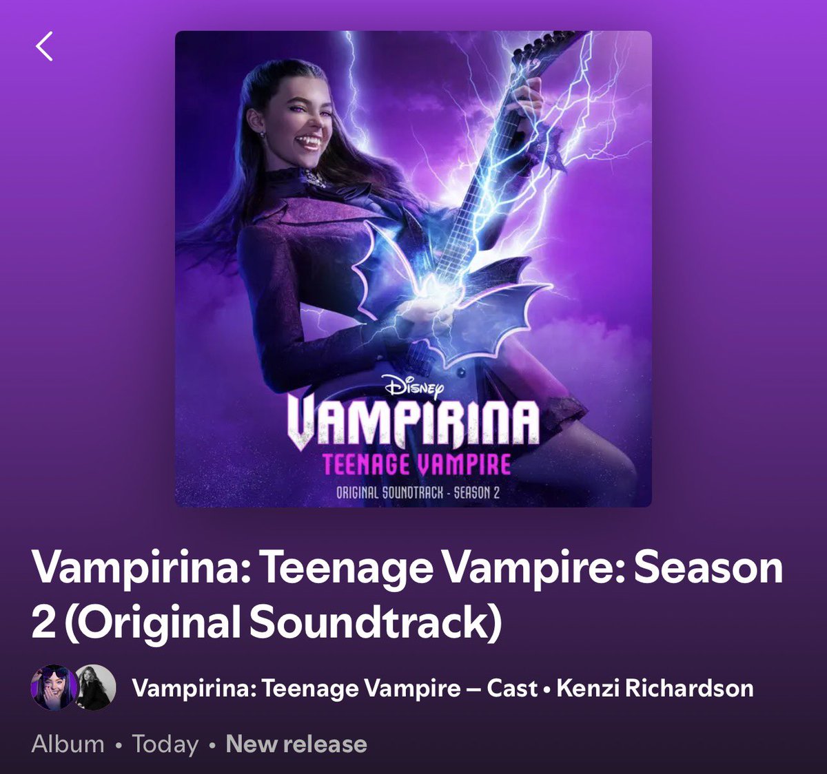 DisneyBeat101's tweet photo. All songs from Vampirina: Teenage Vampire Season 2 are now available wherever you stream music! https://t.co/kZ39U1DEUe