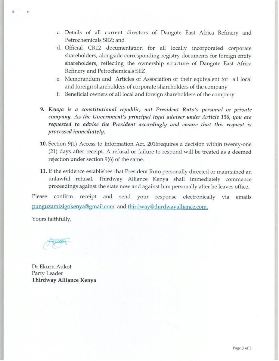 EAukot's tweet photo. Kenyans have a right to know. 
Full disclosure on the Lamu Oil refinery is a constitutional right. Sio tafadhali https://t.co/tsgnjj1o89