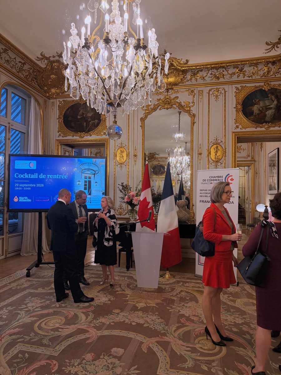 CastImmigration's tweet photo. 🇨🇦🇫🇷 Immigration CAST à Paris!

Un plaisir de participer au Cocktail de rentrée de la Chambre de commerce France-Canada, à la Résidence de l’Ambassadrice du Canada en France.

De belles rencontres pour renforcer les ponts entre la France et le Québec. ⚜️

#FranceCanada #Québec https://t.co/Q37YOahIT4