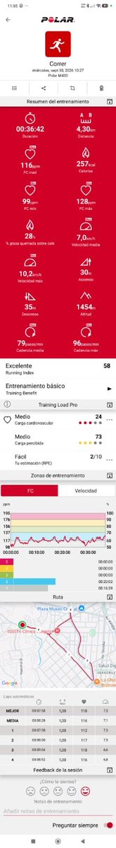 villegaspulido's tweet photo. @gustavendocrino Buenos dias Gustavo, tengo 70 años y de ellos 40 de correr en la calle, he ido bajando distancia, corria un promedio de 130 ppm, actualmente estoy con IA y me tiene a 4.2 km y a 120 ppm, boca cerrada, asi me trae https://t.co/28TPydnO6r