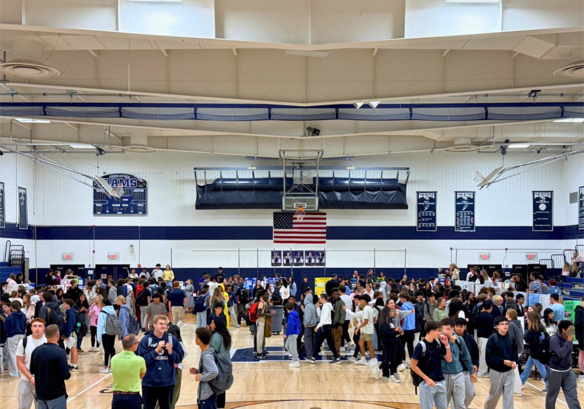 RandolphSchools's tweet photo. A New Year of Ram Pride 🐏
Robotics, drama, service clubs and more! RHS students explored dozens of groups at the Club &amp; Activity Fair and found new ways to get involved. 💙
#RandolphRams #RamPride #RHSClubs https://t.co/idMGma9ix9