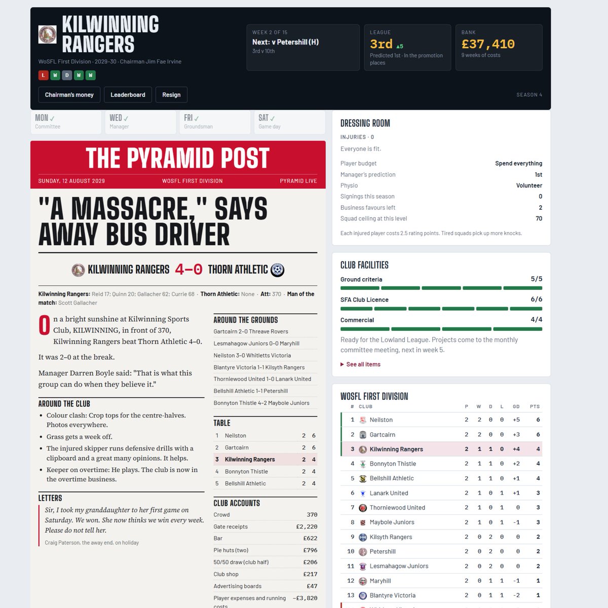 pyramidlivescot's tweet photo. ROAD TO THE SPFL IS LIVE

Take charge of a Scottish non-league club.

Manage players, budgets, sponsors, volunteers and committee chaos as you try to climb the pyramid.

Can you reach the SPFL?

https://t.co/l5j31oaRtQ https://t.co/sBJWgnYGrL
