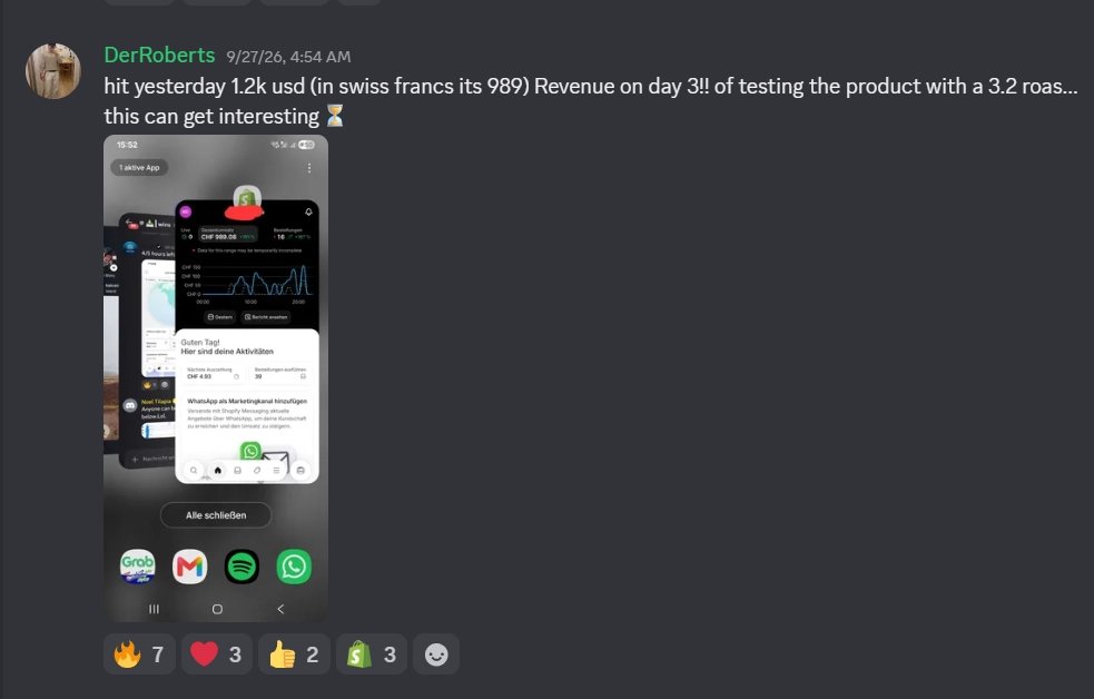 AnthonyEclipse's tweet photo. derroberts never even joined my 1 on 1.

he’s just been inside the discord learning and applying the info.

and he’s still managed to absolutely kick ass.

you don’t need to pay a mentor thousands of dollars to make this work.

sometimes you just need the right info and enough discipline to actually use it.