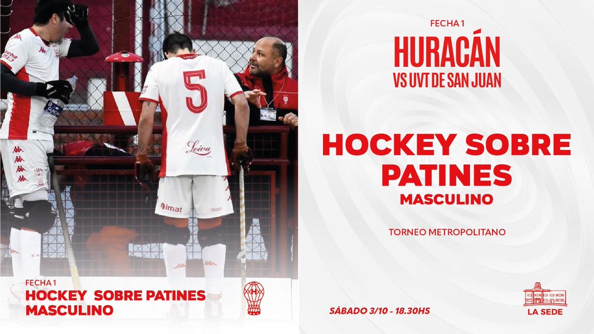 huracandeportes's tweet photo. #Huracán 🎈 #HockeySobrePatines
🏑 Este sábado 3/10 la Primera del Masculino del Globo se enfrentará a #GEBAB desde las 18:30 horas por la #Fecha1 del Clausura del Torneo Metropolitano, en la Sede Social https://t.co/0FDJodktEG