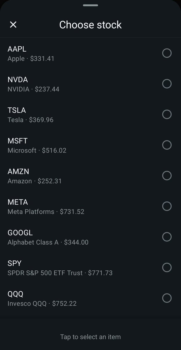 WhatsBotRH's tweet photo. Hundreds of millions of people trade stocks around the world.

But buying a stock is still way too complex. Find a broker, deposit funds, search for the stock you want, then finally buy.

With Whats, buying is as simple as chatting.

Buy 190+ stocks like @Apple , @Tesla and @nvidia , all through the ease of @WhatsApp .

You can even send stocks to your family on WhatsApp. They don't need to hold anything or make a wallet. Whats does all the work.

Whats. Invest by chat.

Try it: https://t.co/QsHRL1765Y