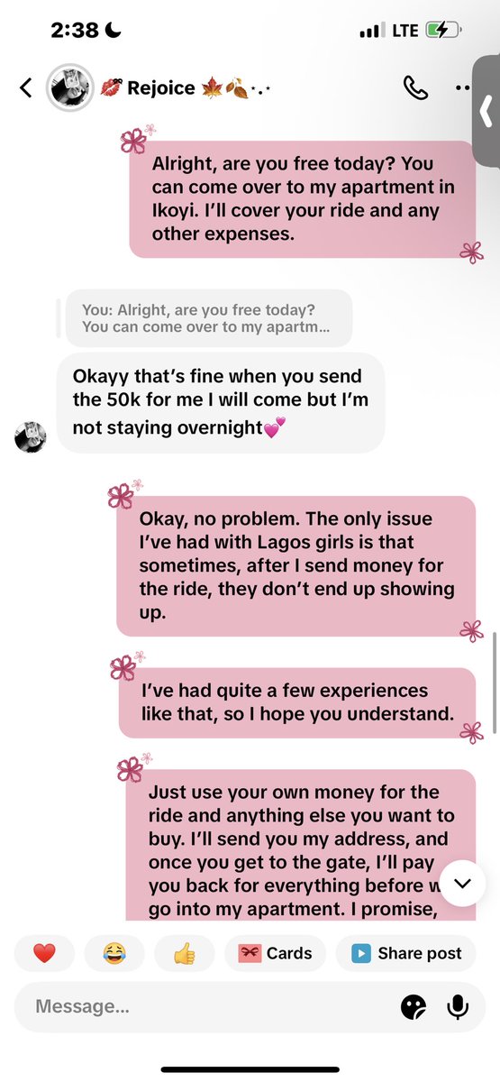 forever004j's tweet photo. The rest of the chat😂 and na fine babe oo make una go text her jare 😂 her WhatsApp number dey there.  😁😂 https://t.co/lSbMp5iosc