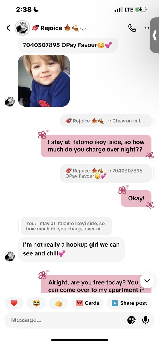 forever004j's tweet photo. The rest of the chat😂 and na fine babe oo make una go text her jare 😂 her WhatsApp number dey there.  😁😂 https://t.co/lSbMp5iosc
