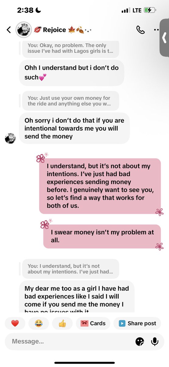 forever004j's tweet photo. The rest of the chat😂 and na fine babe oo make una go text her jare 😂 her WhatsApp number dey there.  😁😂 https://t.co/lSbMp5iosc