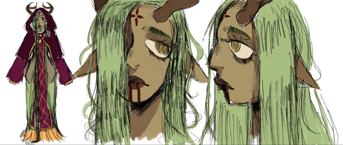 NightNeome's tweet photo. It's been awhile. Here’s a dnd oc I made named Krisefa https://t.co/pcV0SAdoAp