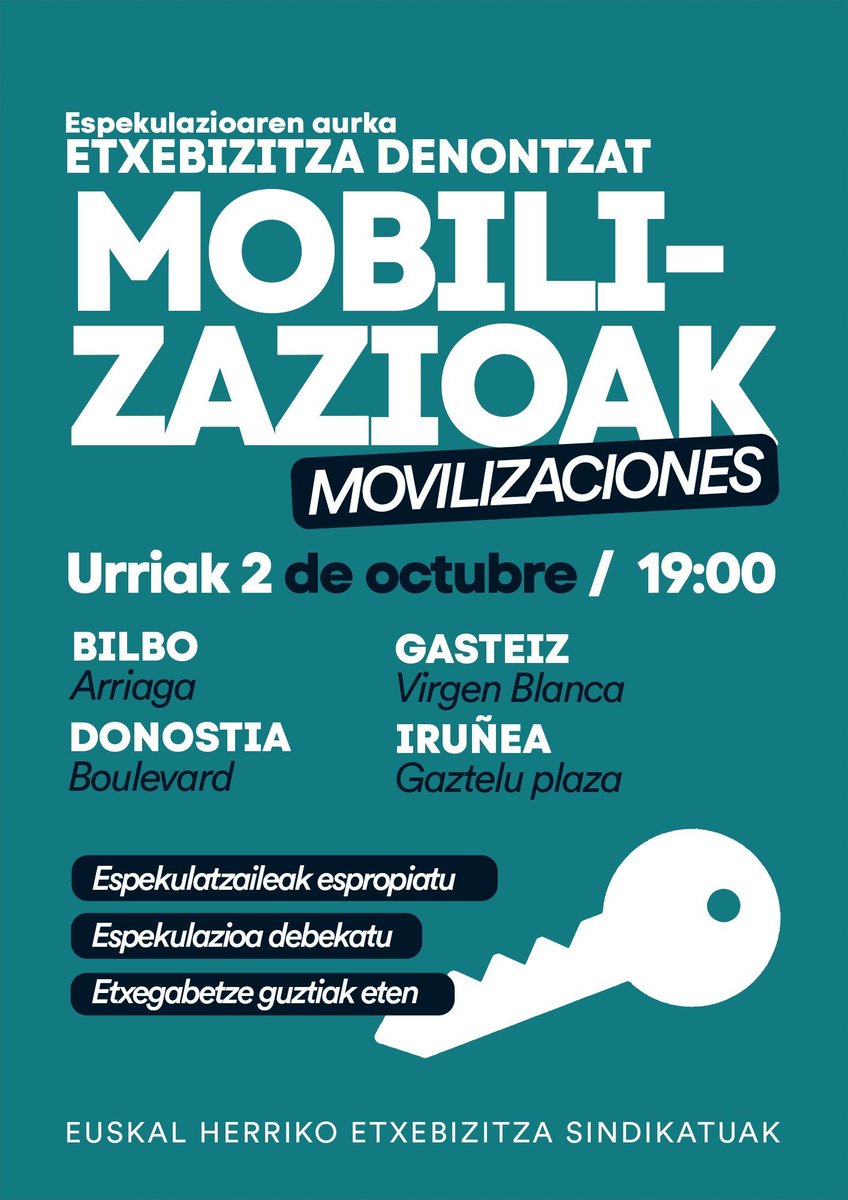 AuzoanBizi's tweet photo. 🔴Gaur beste familia bat etxegabetu dute Cercas Bajas kalean.

Kongresuan etxebizitza dekretuak eztabaidatu bitartean, gure kaleetan adin txikikoak dituen familia bat kale gorrian utzi dute, alokairuan 14 urte eman ondoren.

Kaleak hartzeko eta antolatzeko garaia da. https://t.co/xAri4sCHee
