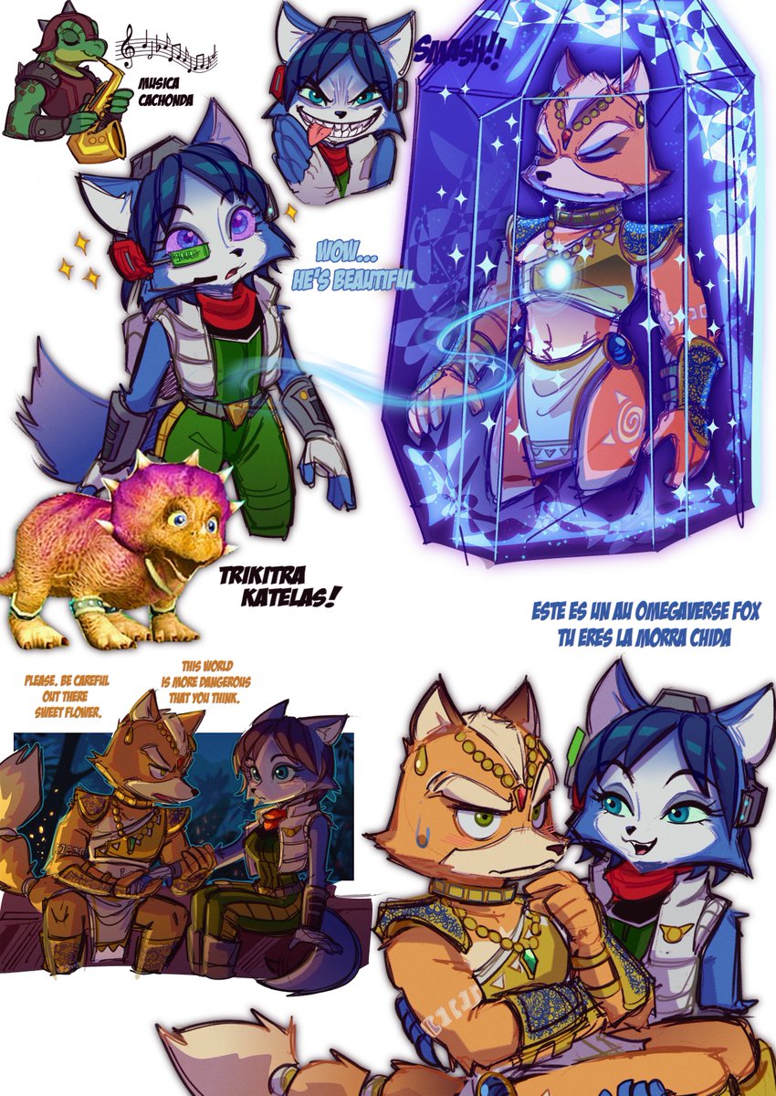 mamafurba's tweet photo. I'm so late for the Star fox adventures anniversary but idk :P.... 
Here's a funny role swap https://t.co/tx9pkFKRAa