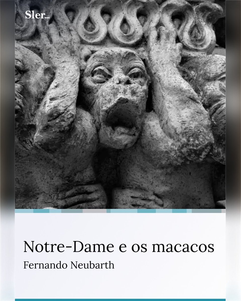 NeubarthF's tweet photo. No cinema, a troca dos religiosos pelos primatas foi um acidente de percurso, um erro de audição. Na política, a distorção é deliberada.
https://t.co/Rn8FSXrieL
A crônica de sexta na Sler. https://t.co/rVv09fE8iV