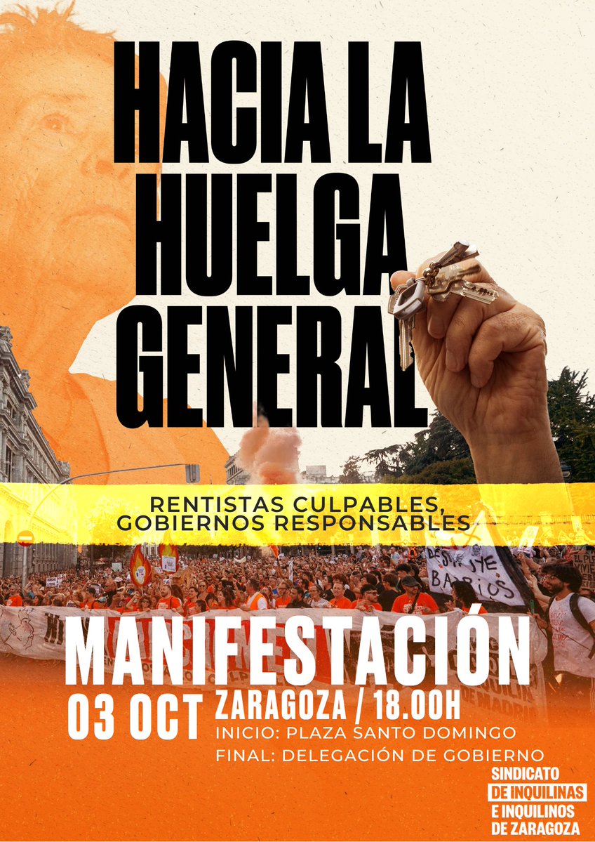 InquilinasZgz's tweet photo. Sábado 3 de octubre a las 18:00, plaza Santo Domingo

Ningún partido del arco parlamentario pretende mejorar las condiciones de vida de la clase trabajadora. 

Sólo la clase trabajadora, organizada e independiente, podemos defender nuestros intereses. ¡Unidad de clase! https://t.co/lcZAzlYO2w